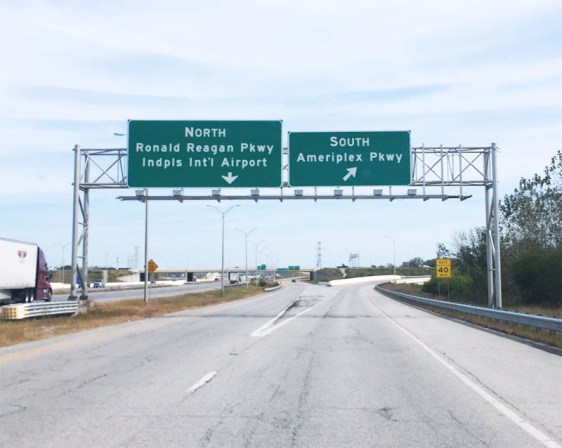 IND Airport Exit coming from I-70W